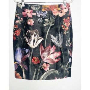 J.Crew Jacquard Pencil Skirt In Midnight Dutch Floral Size‎ 6 New
